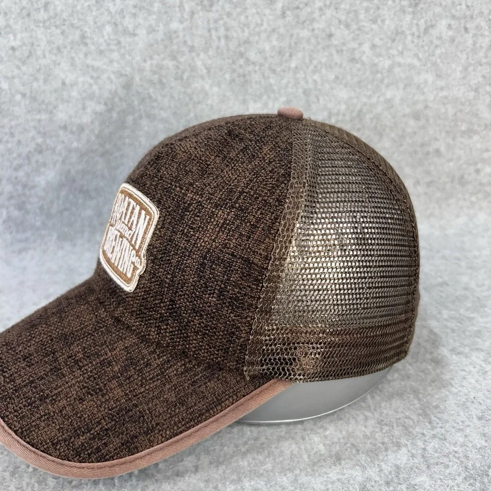 Roatan Island Brewing Co Trucker Hat Brown Mesh Patch Curved Bill Cap